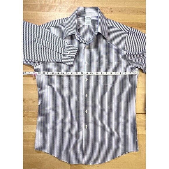 Brooks Brothers Regent 15.5-34 Striped Non-Iron Long Sleeve Button Down Shirt - Picture 3 of 11